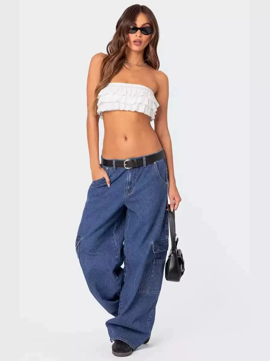 Edikted Baggy low rised jeans