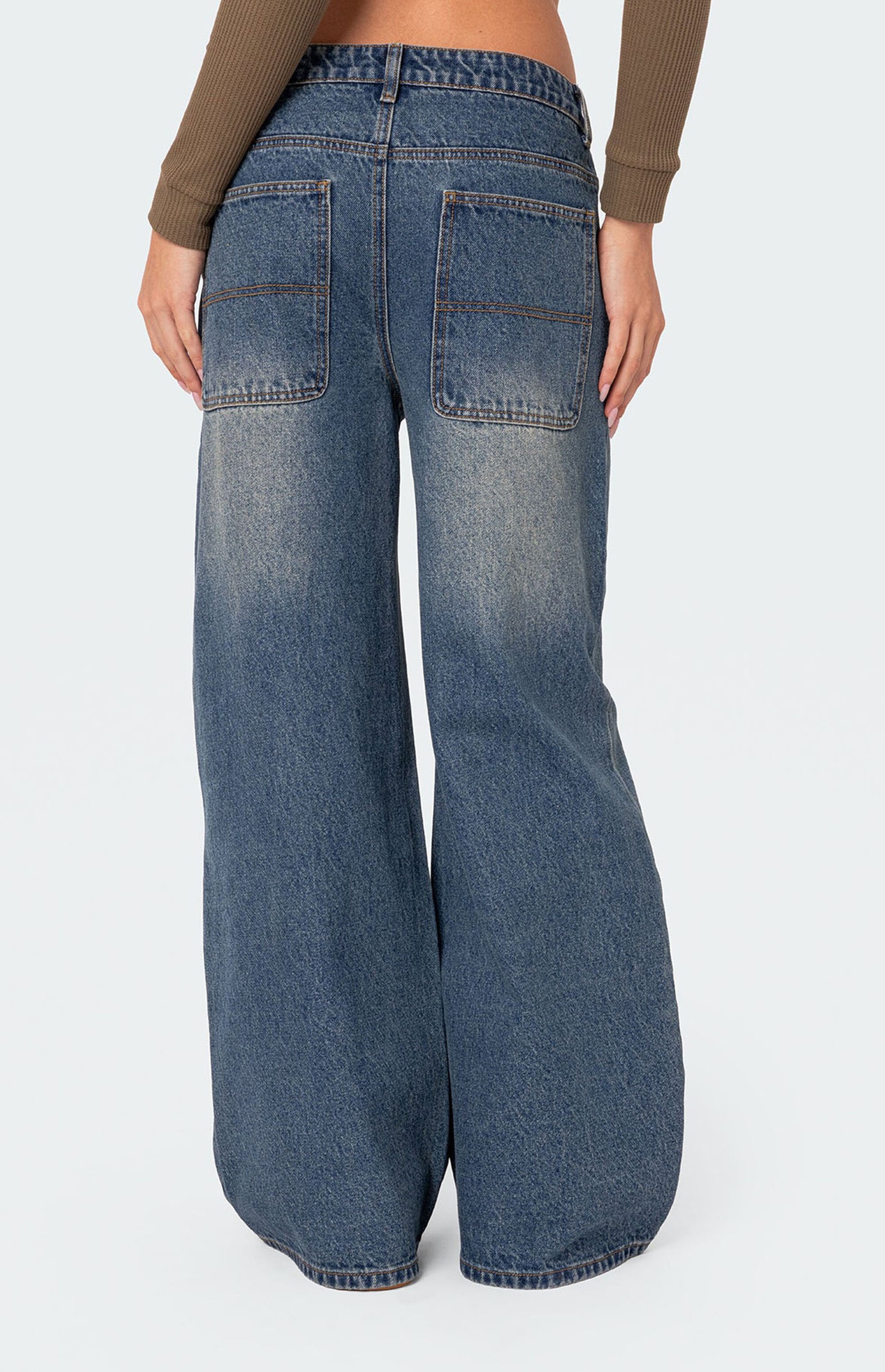 Edikted wide low rised jeans