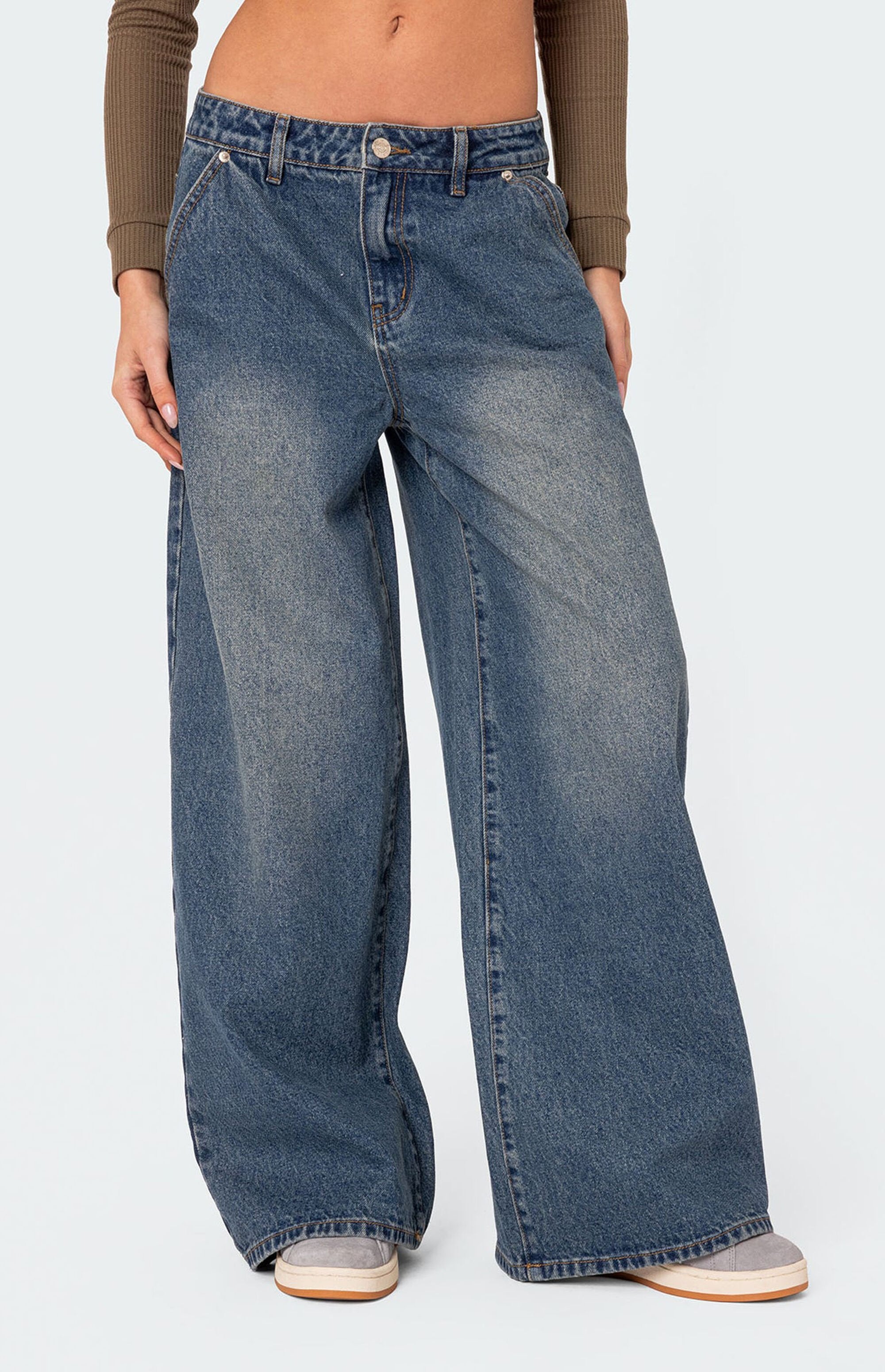 Edikted wide low rised jeans