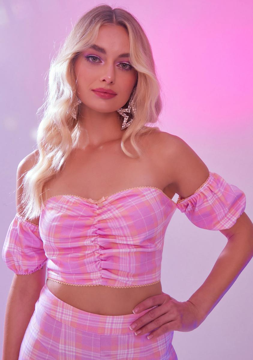 Candy pink crop top