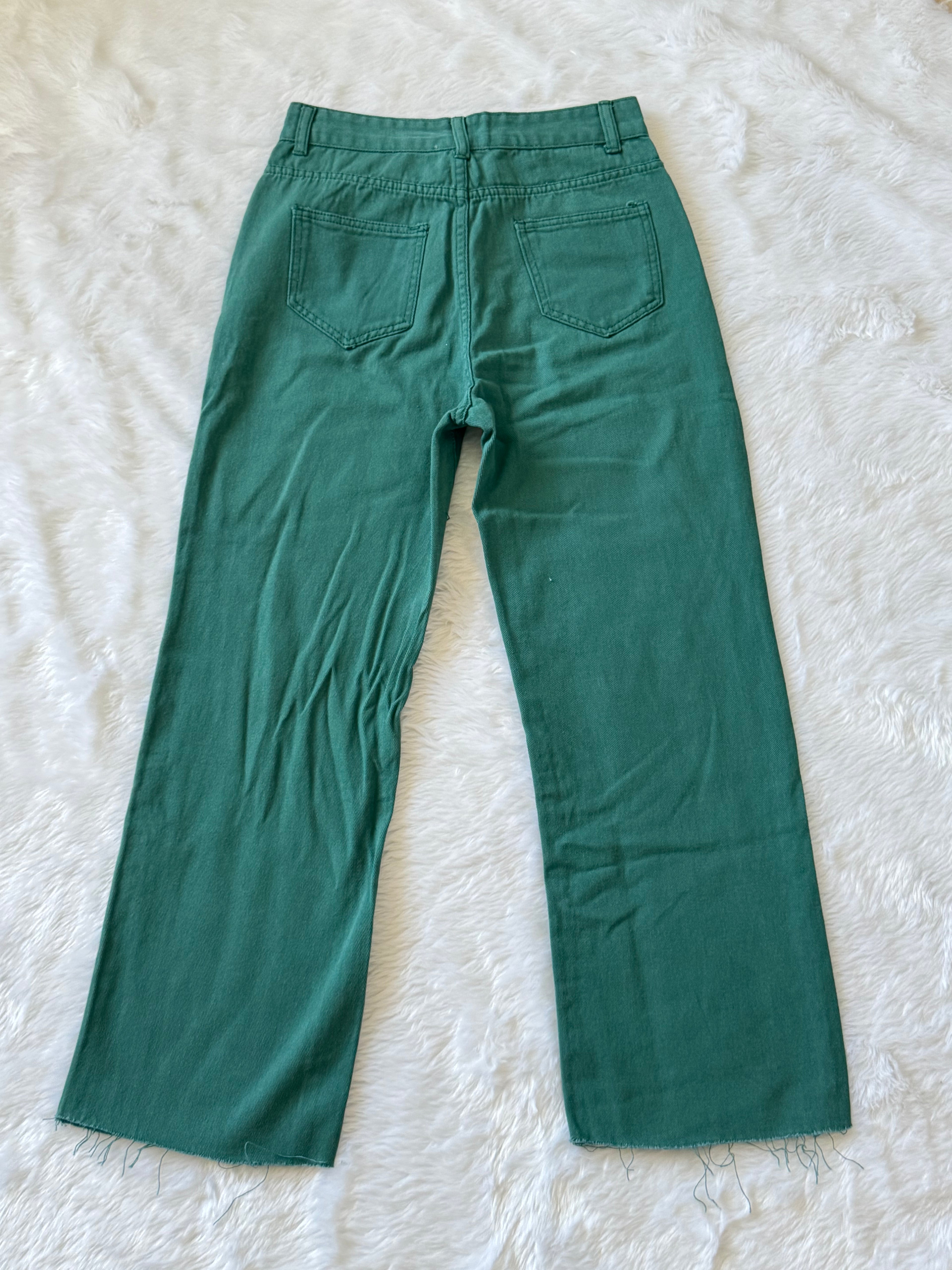 green highwaist jeans